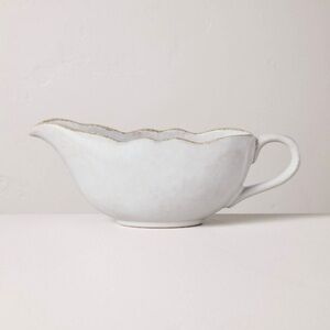Cream Carved Edge Gravy Boat Hearth & Hand with Magnolia